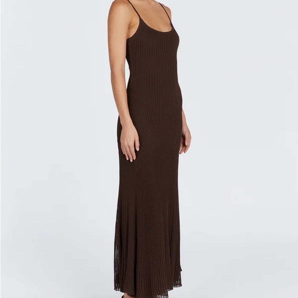 NWT DISSH Jovie Choc Scoop Maxi Dress in Chocolate Brown XS - Picture 6 of 7